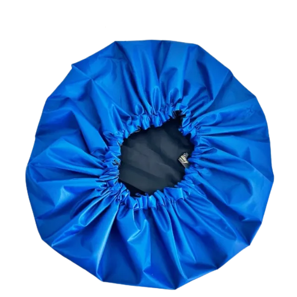 Bonnet de douche bleu et noir