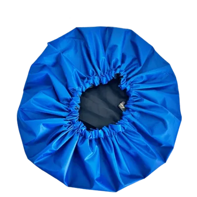 Bonnet de douche bleu et noir 