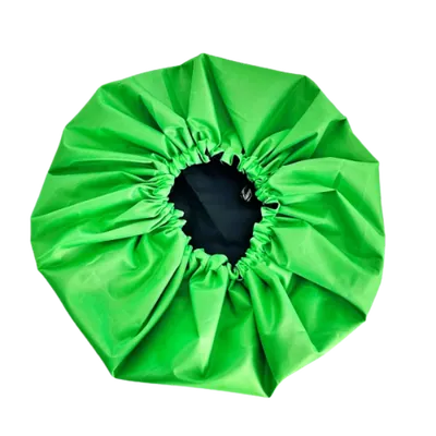 Bonnet de douche kalavy vert et noir 