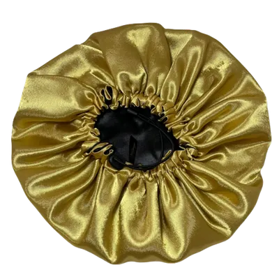 Bonnet de nuit doré et noir 