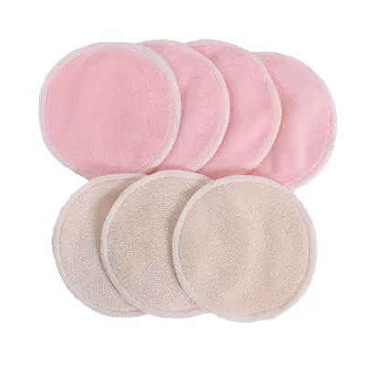 Disque démaquillant rose