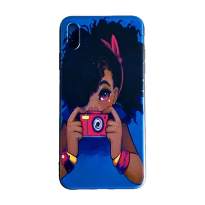 fille afro 1 coque téléphone XS max babaite 