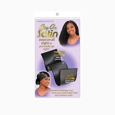 foulard noir en satin stay on satin