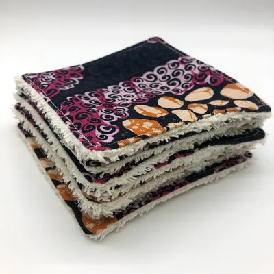 lingettes réutilisables violet 1