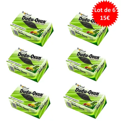 lot de 6 savon noir dudu osun