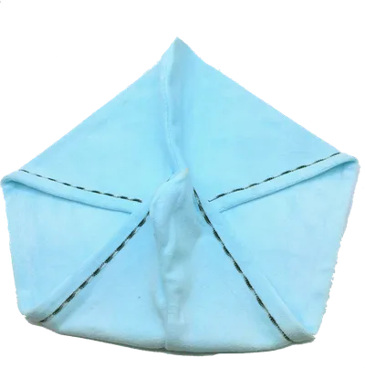 serviette turban bleu 