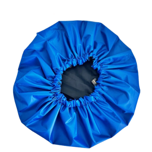 Bonnet de douche bleu et noir