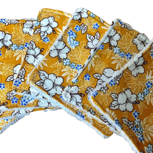 lingettes lavables hibiscus moutarde kalavy