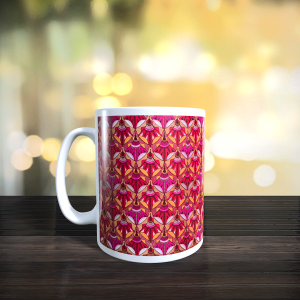 mug éventail rose