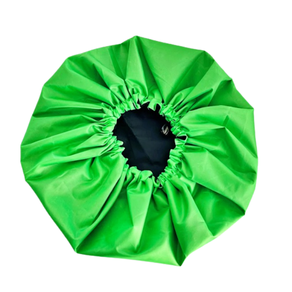 Bonnet de douche kalavy vert et noir 