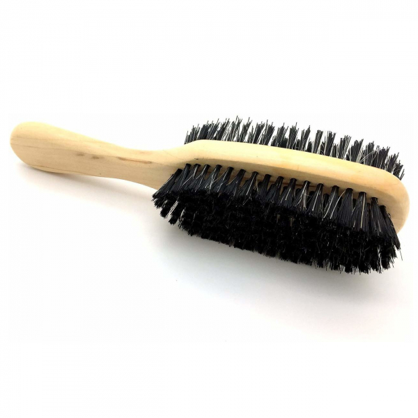 brosse en poil sanglier double wave