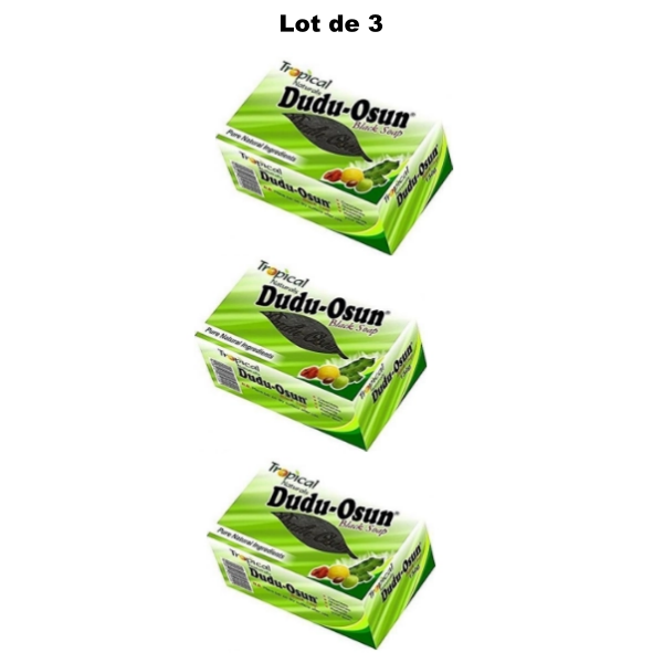 lot de 3 savons noir dudu osun